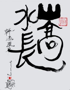 Calligraphy in Chuyunshu (ideograms drawn from the bottom upwards) | 57 x 45cm